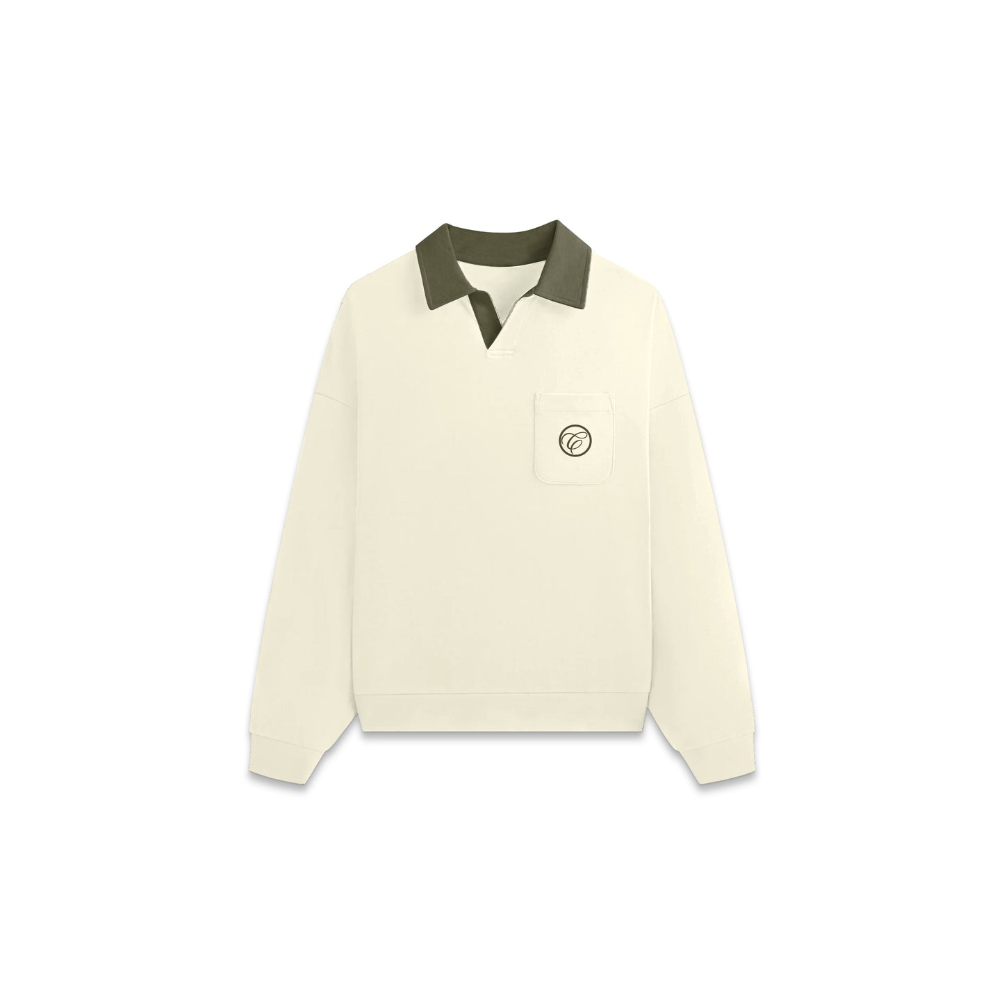 Long Sleeve Polo Shirt in Tangerine Fatigue