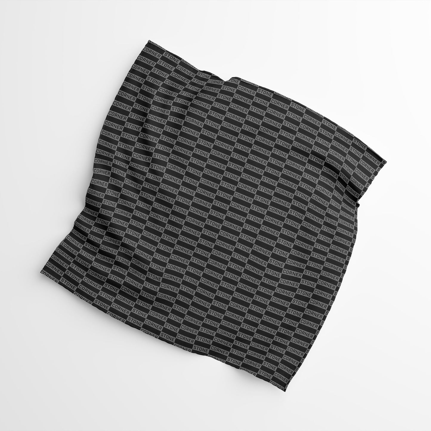 Charmeuse Patterned Scarf in Black