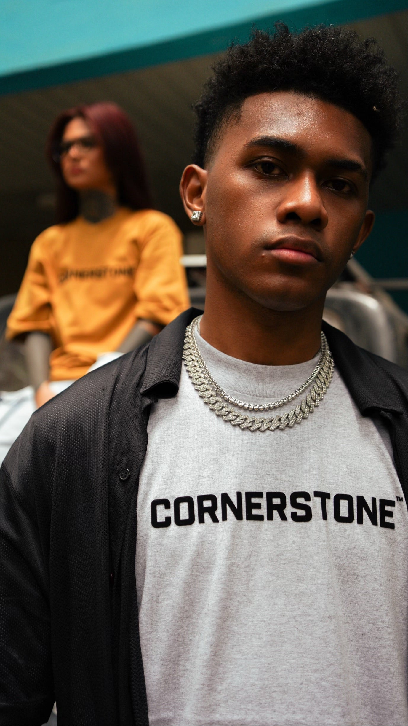 BASIC GAMUSA LOGO TEE "HEATHER GRAY"