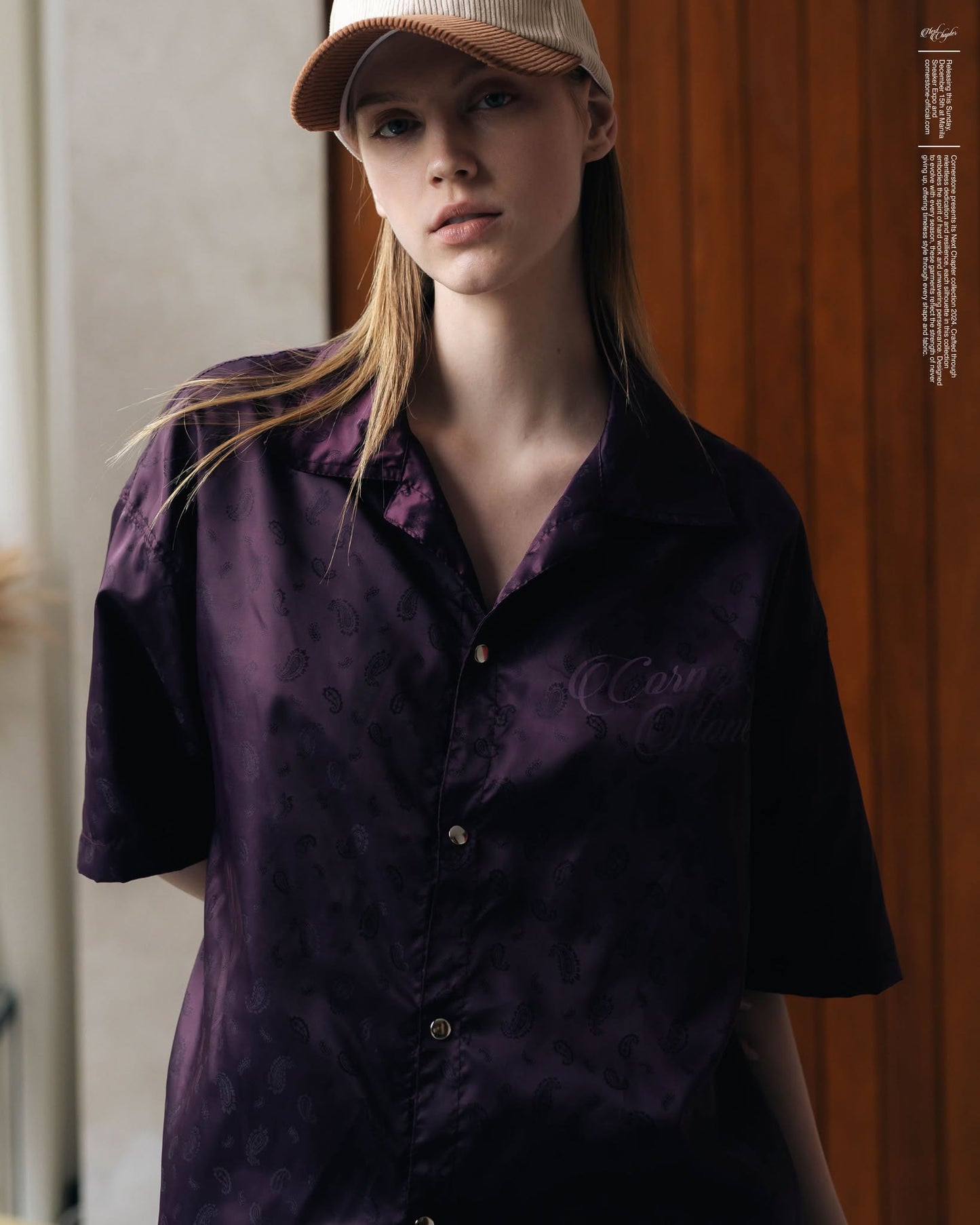 Paisley Satin Button Up