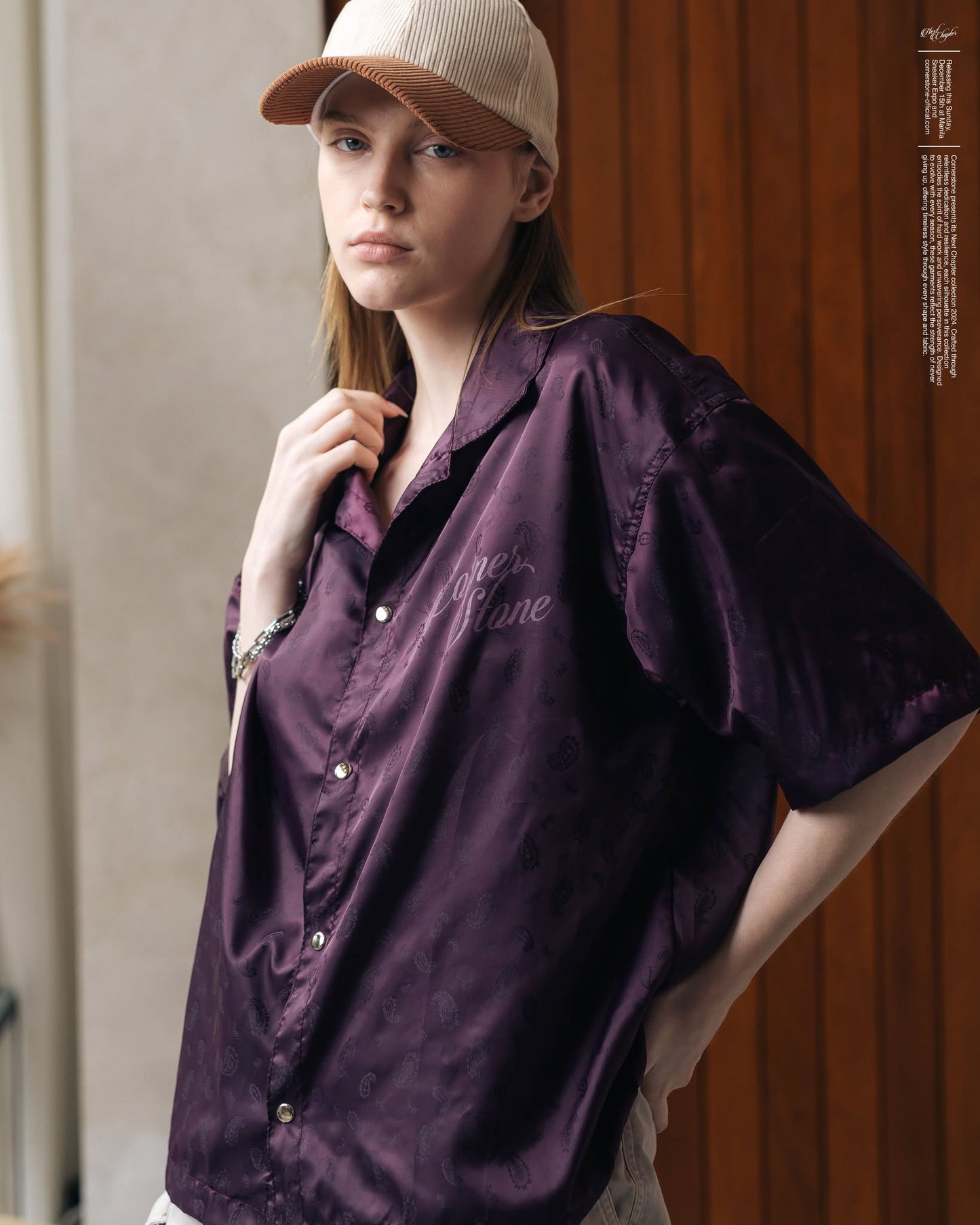 Paisley Satin Button Up