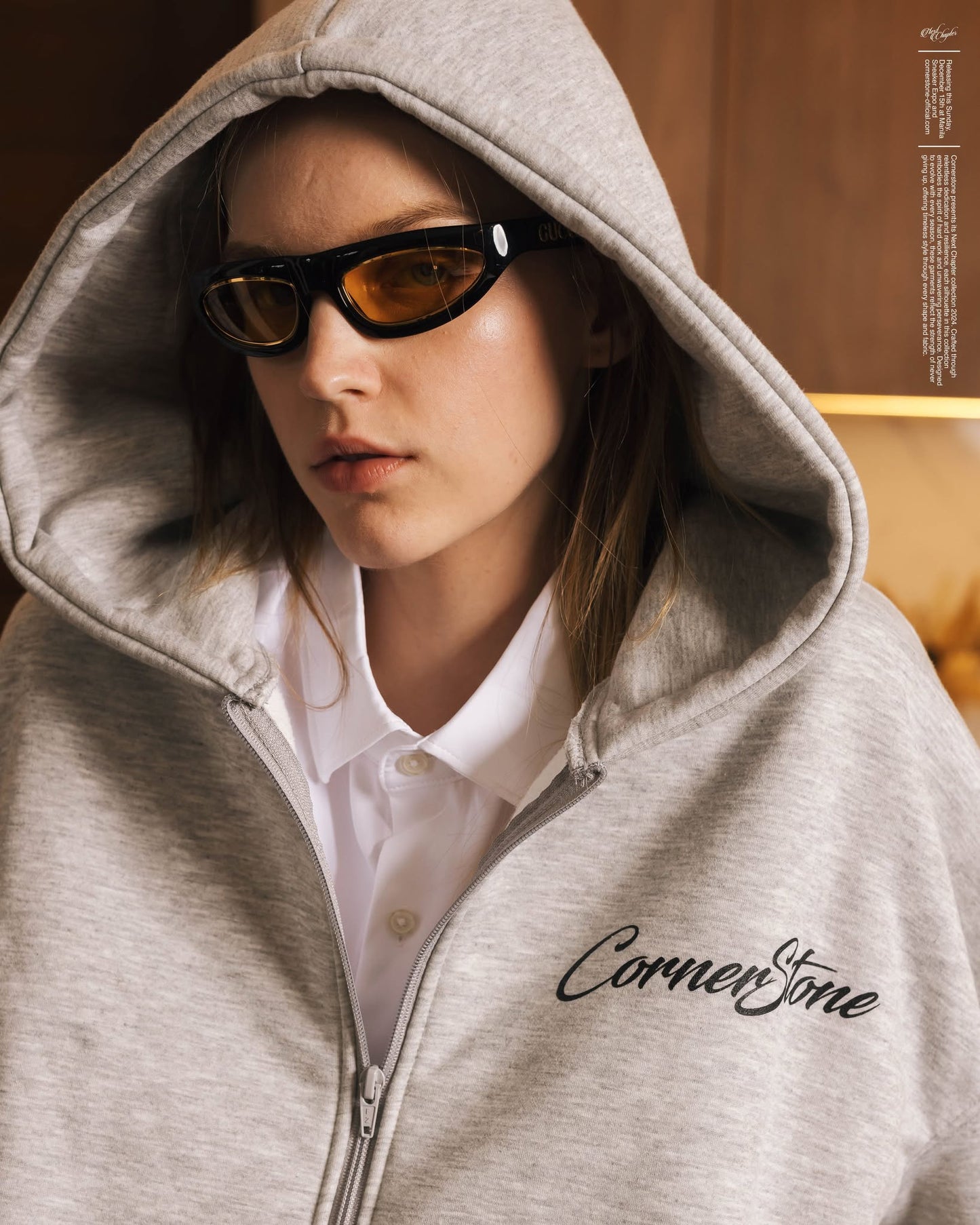 Boxy Fit Script Hoodie