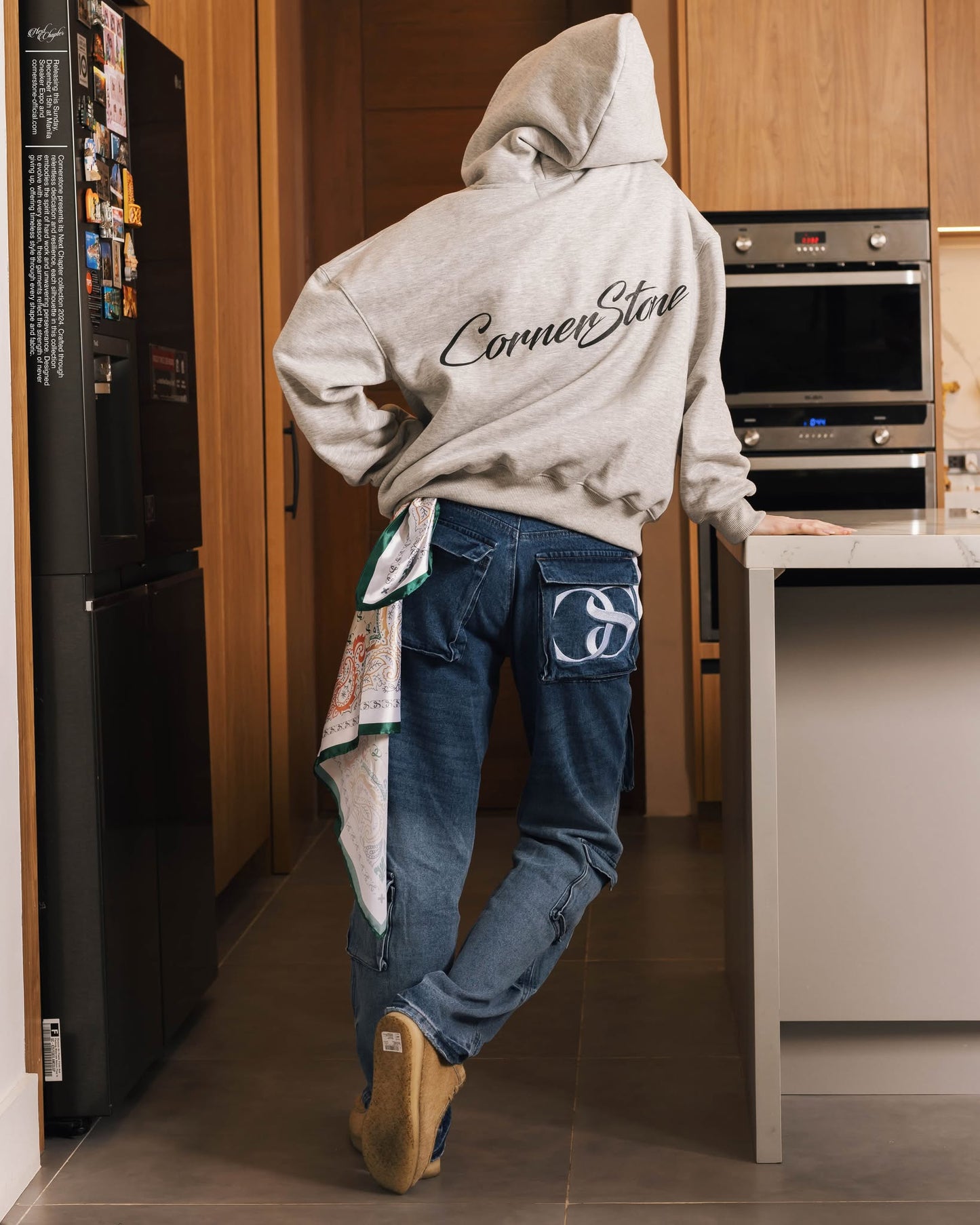 Boxy Fit Script Hoodie