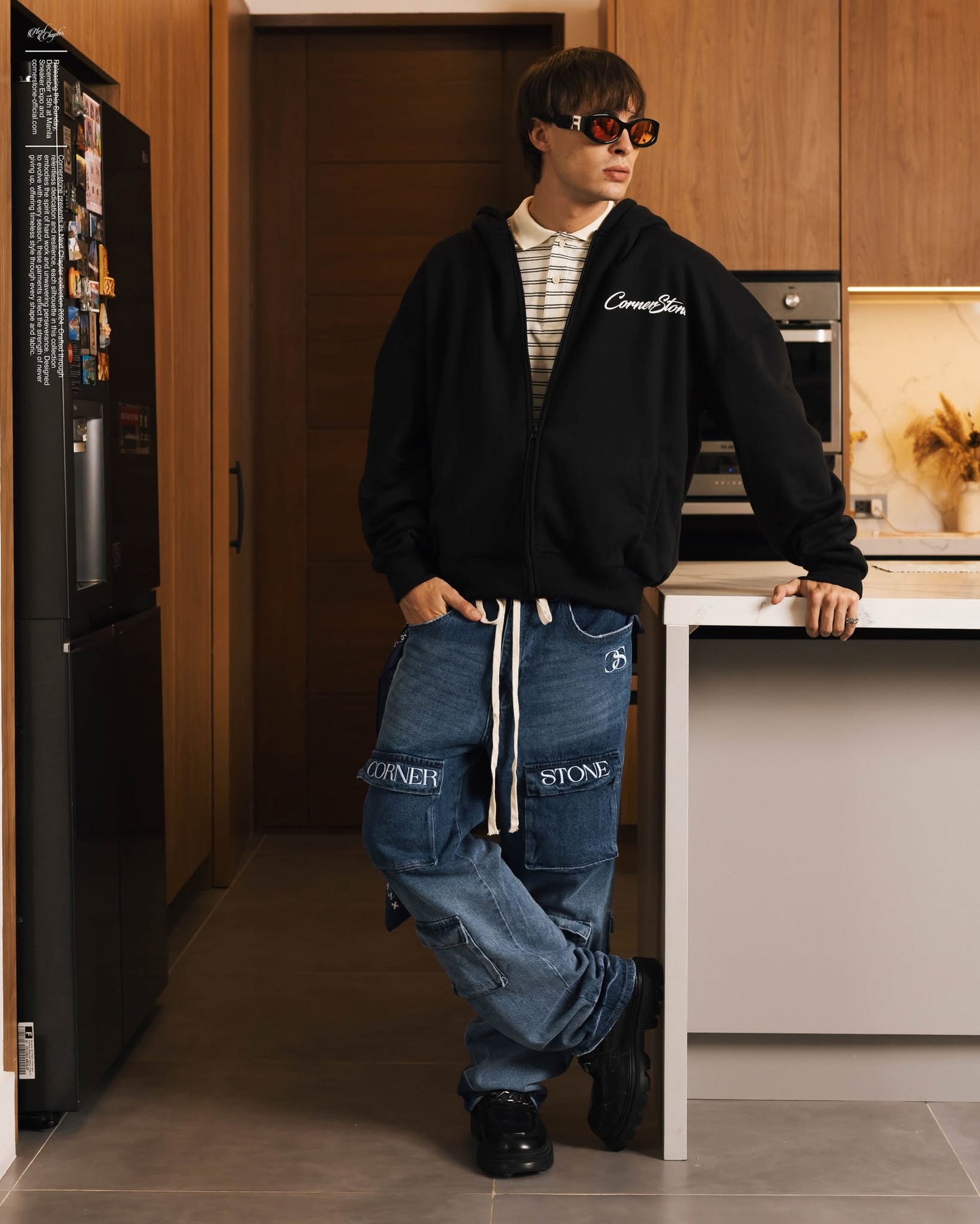 Boxy Fit Script Hoodie