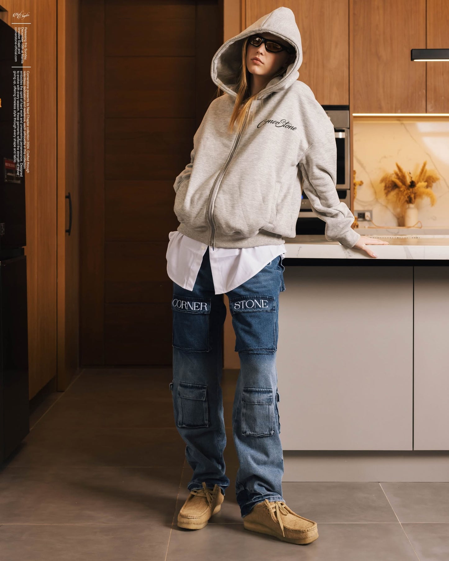 Boxy Fit Script Hoodie