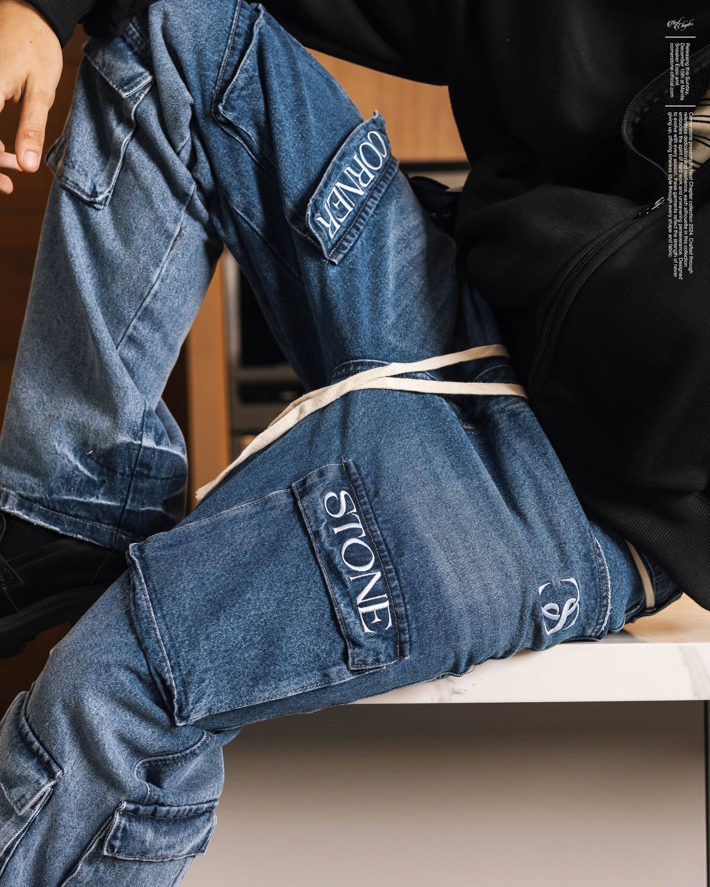 Cargo Denim Pants