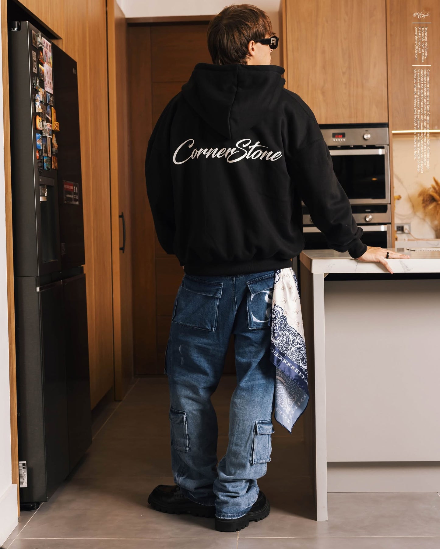 Boxy Fit Script Hoodie