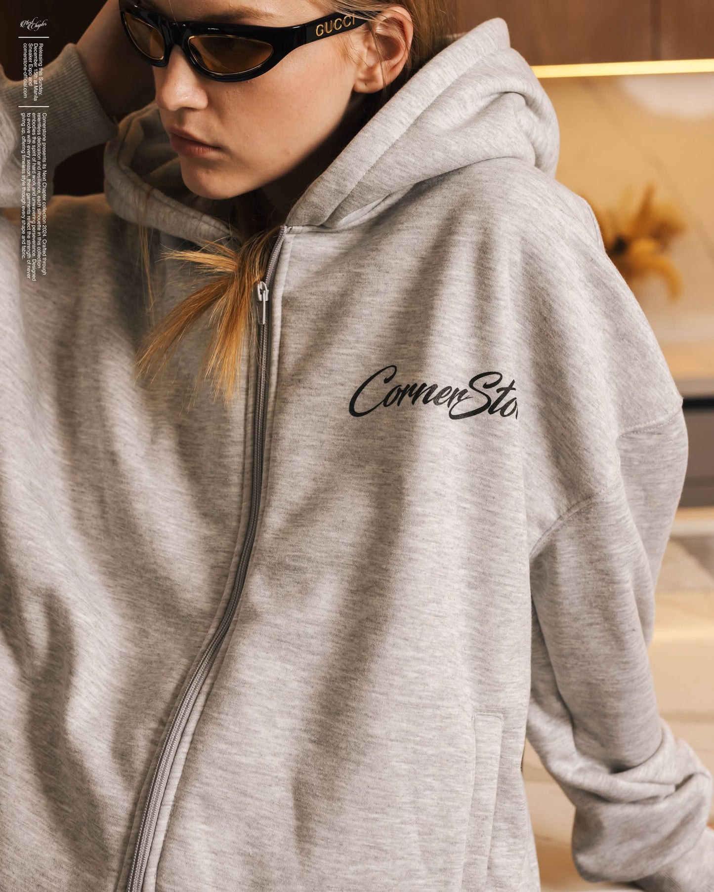 Boxy Fit Script Hoodie