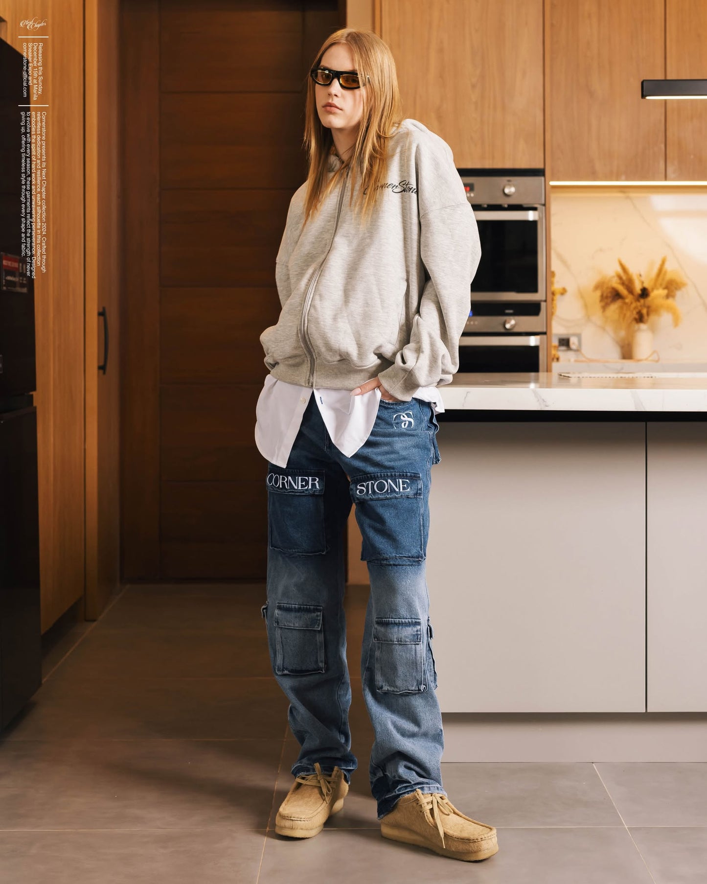 Boxy Fit Script Hoodie