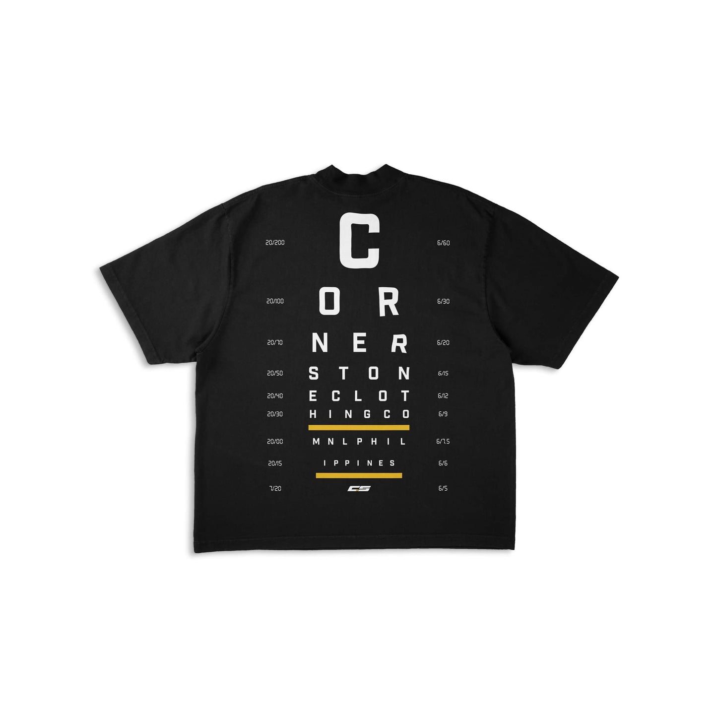SNELLEN CHART TEE IN BLACK