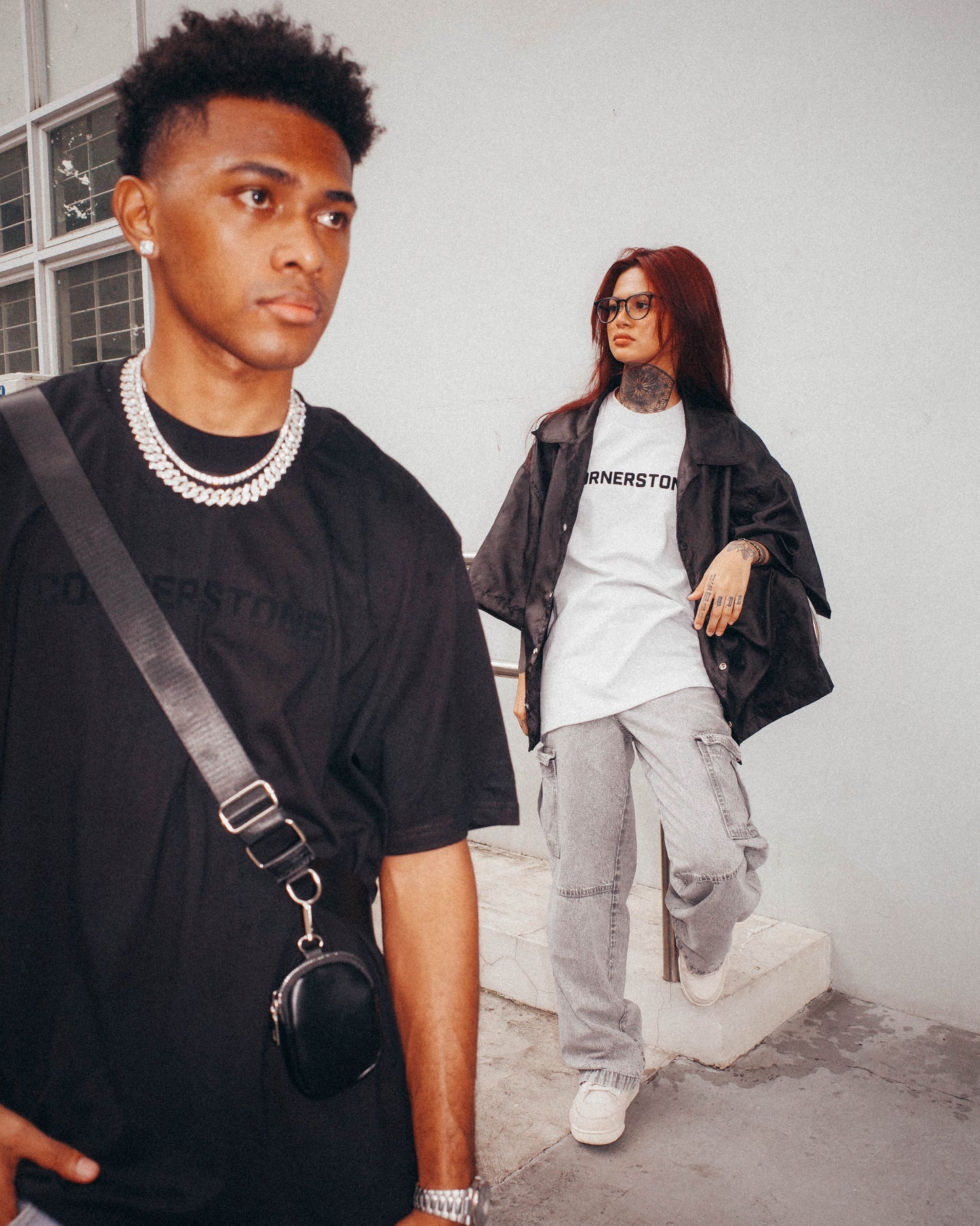 BASIC GAMUSA LOGO TEE "HEATHER GRAY"