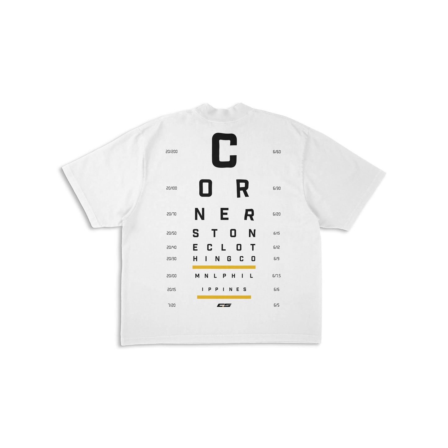 SNELLEN CHART TEE IN WHITE