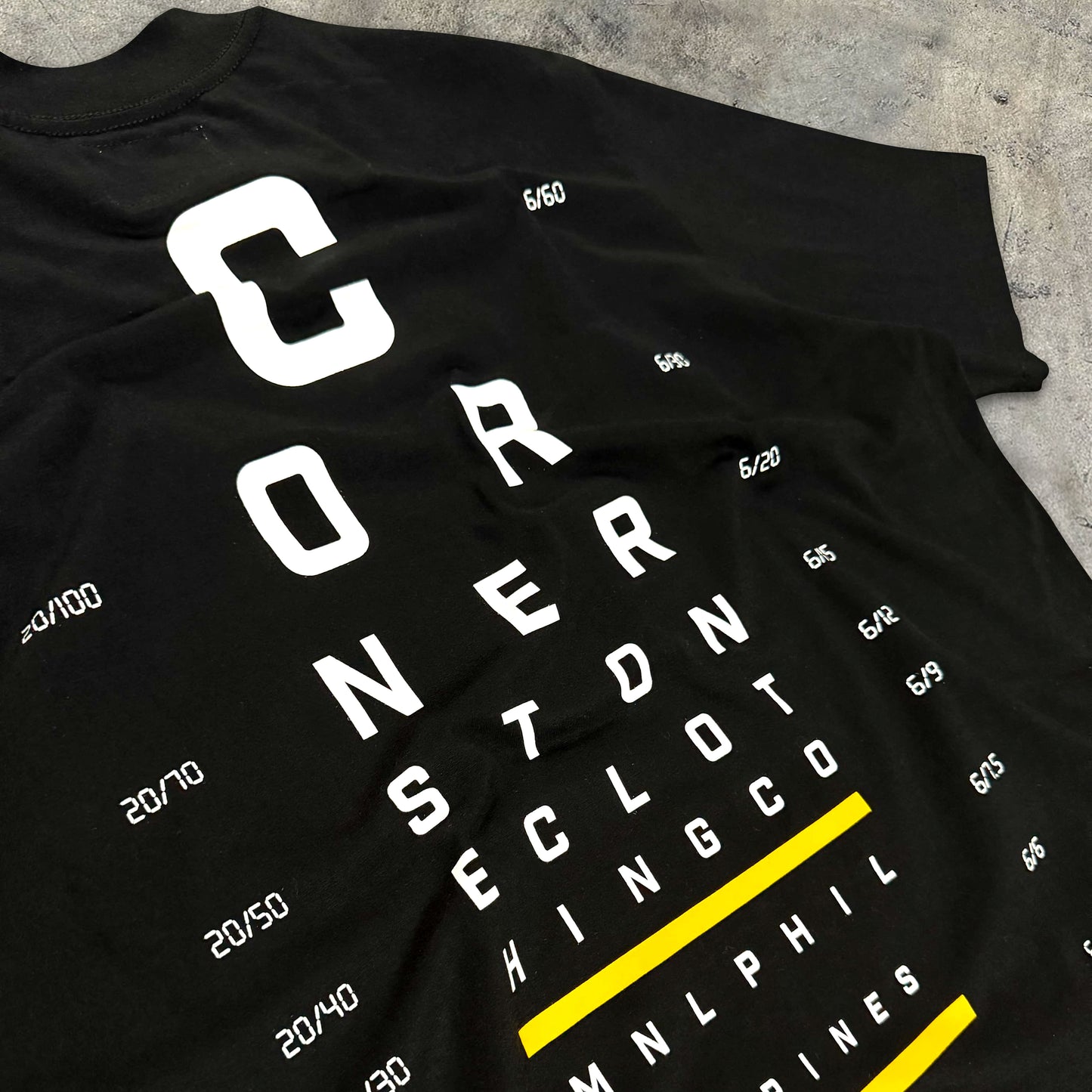 SNELLEN CHART TEE IN BLACK
