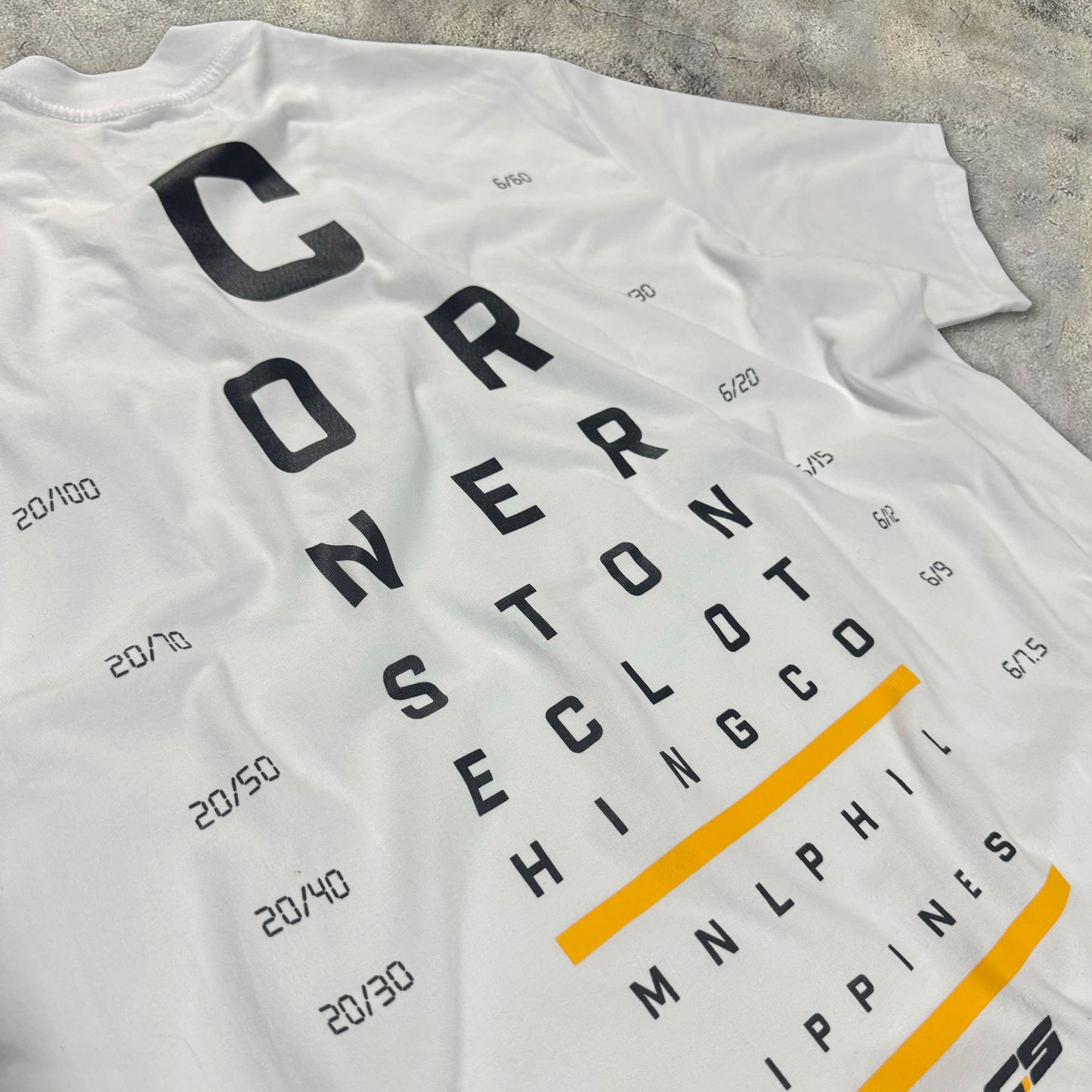 SNELLEN CHART TEE IN WHITE