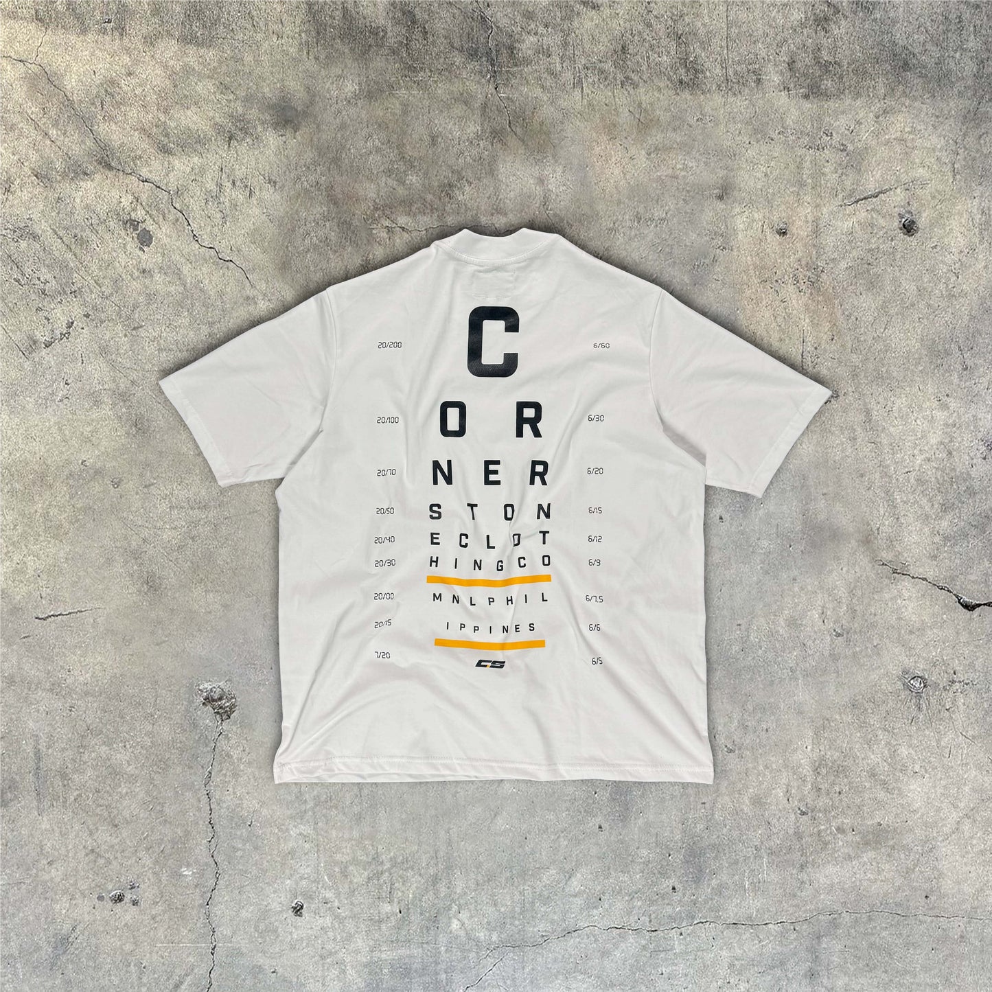 SNELLEN CHART TEE IN WHITE