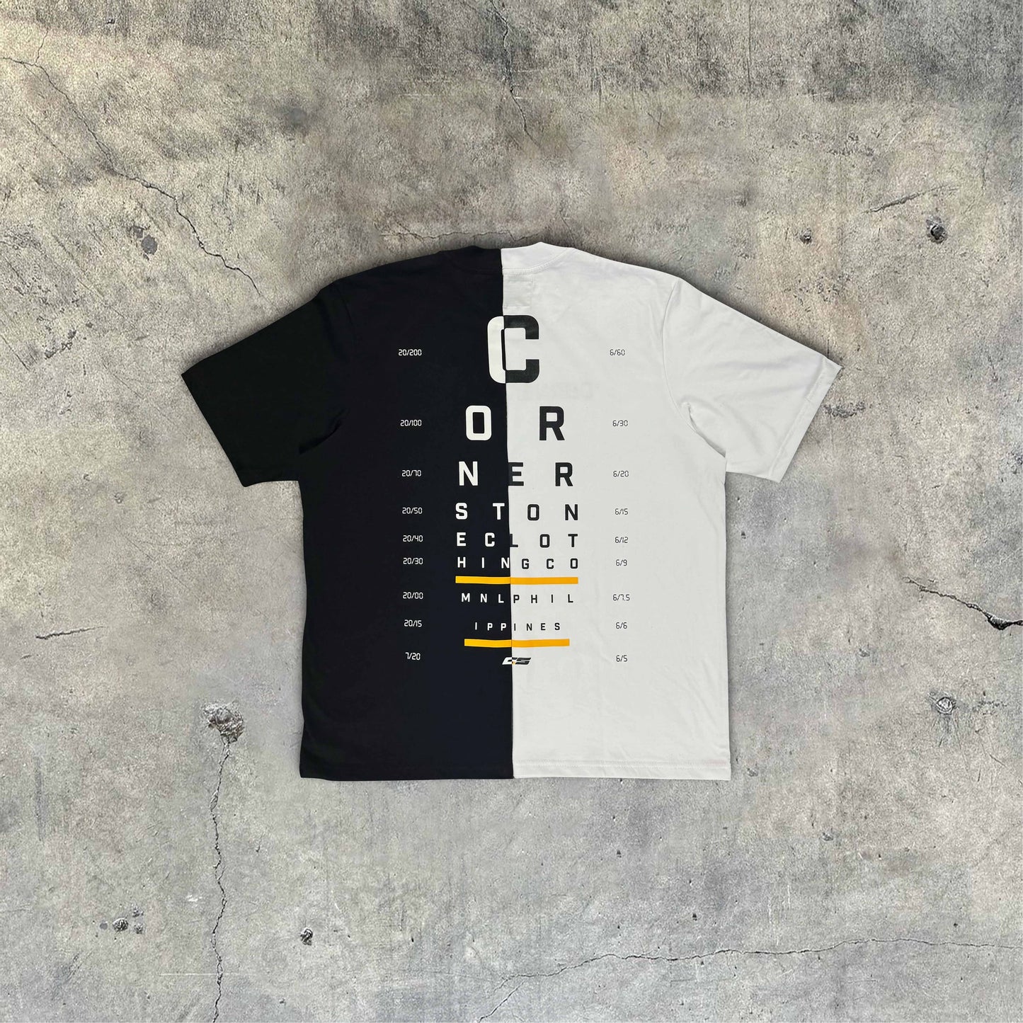 SNELLEN CHART TEE IN BLACK