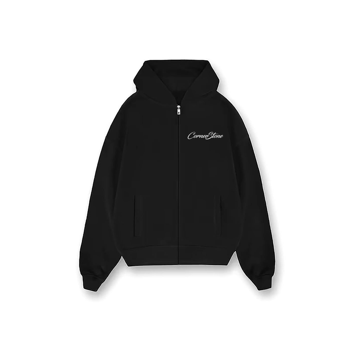 Boxy Fit Script Hoodie