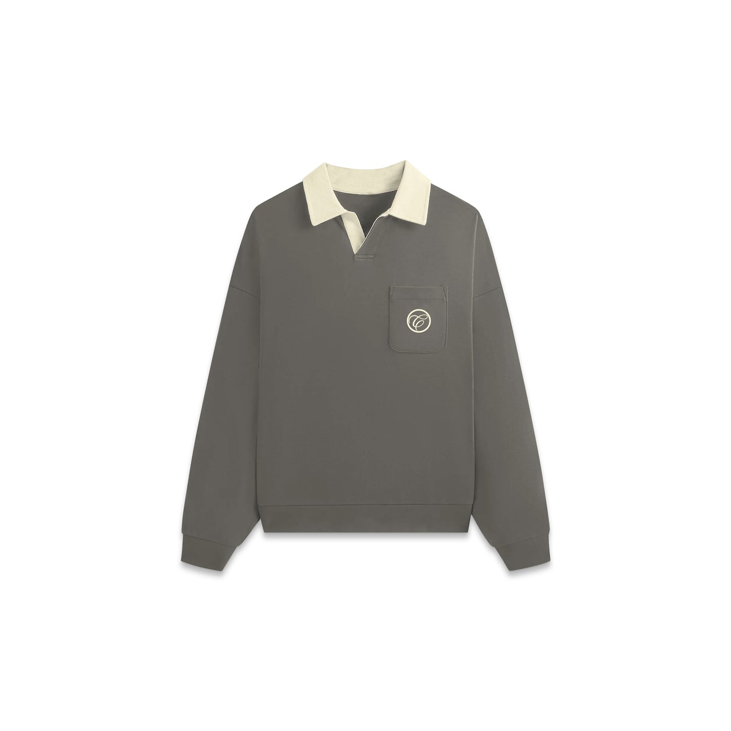 Long Sleeve Polo Shirt in Tangerine Fatigue