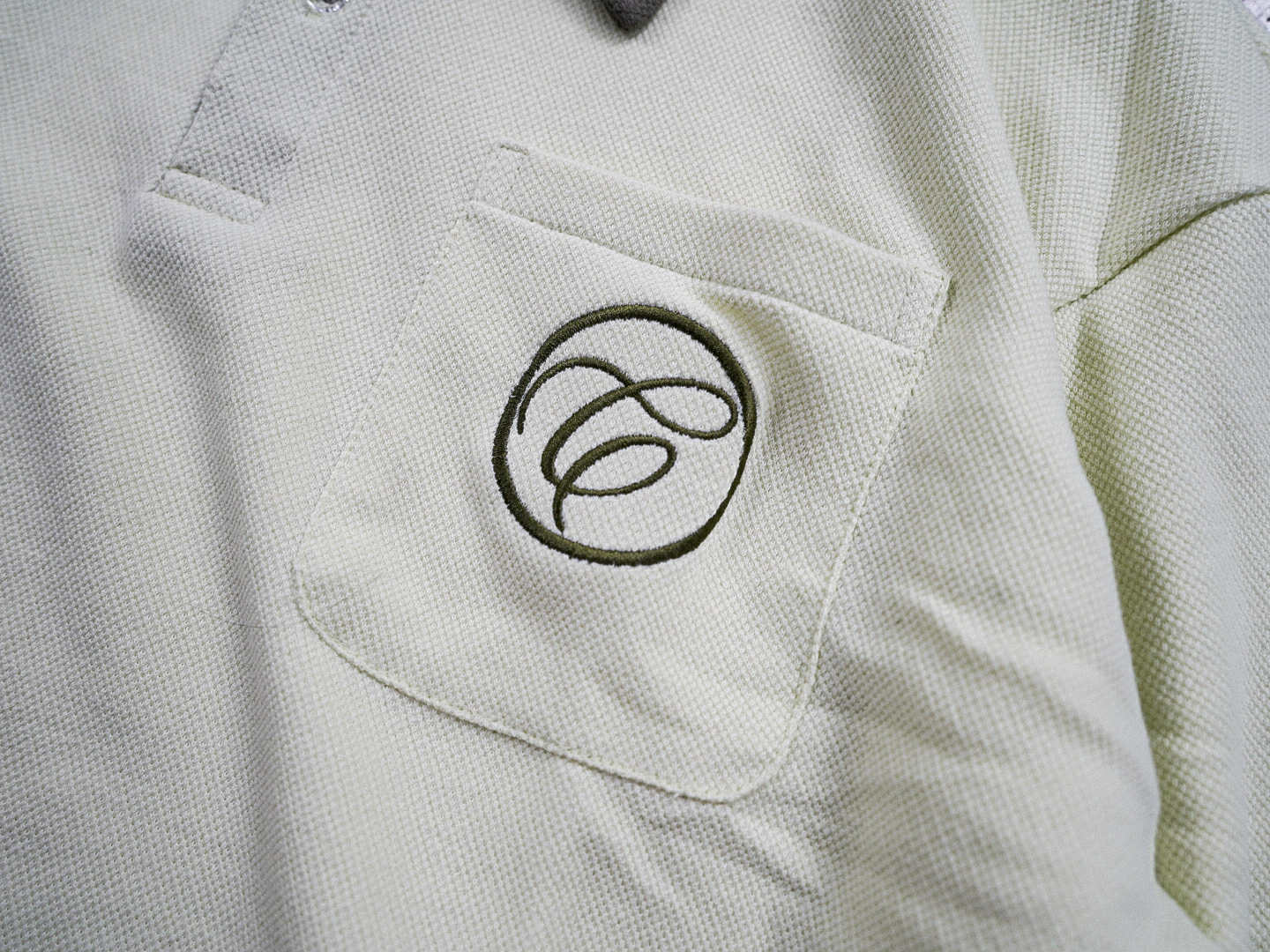 Long Sleeve Polo Shirt in Lime