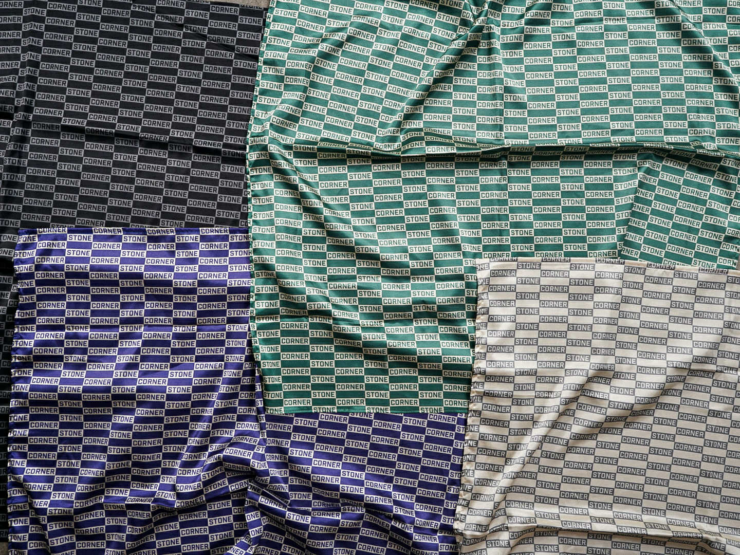 Charmeuse Patterned Scarf in Lux Green