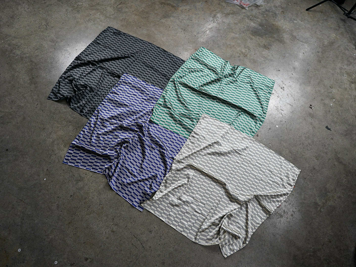 Charmeuse Patterned Scarf in Lux Green