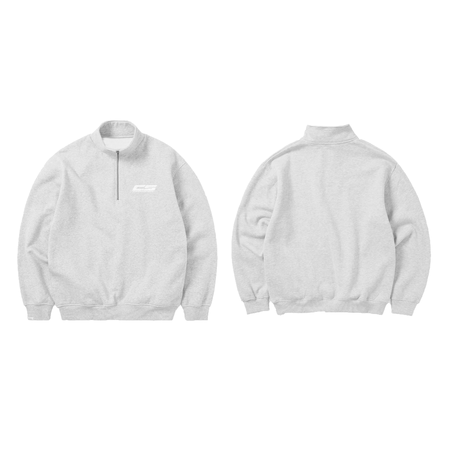 DROP SHOULDER QUARTER ZIP TRACKSUIT IN SPORTS GRAY