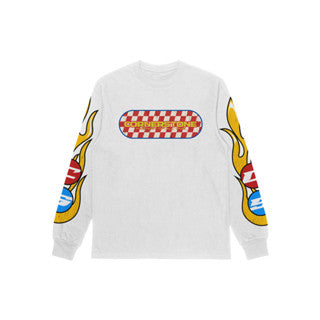 CORNERSTONE RACING CLUB L/S TEE IN WHITE