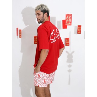 CORNERSTONE CLOTHING OVERSIZED "YEAR OF THE RABBIT" RED