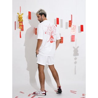CORNERSTONE CLOTHING OVERSIZED "LUCKY TREE" OFFWHITE