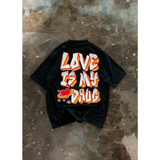 CORNERSTONE CLOTHING "LOVE IS MY DRUG” OVERSIZED TEE