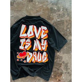 CORNERSTONE CLOTHING "LOVE IS MY DRUG” OVERSIZED TEE
