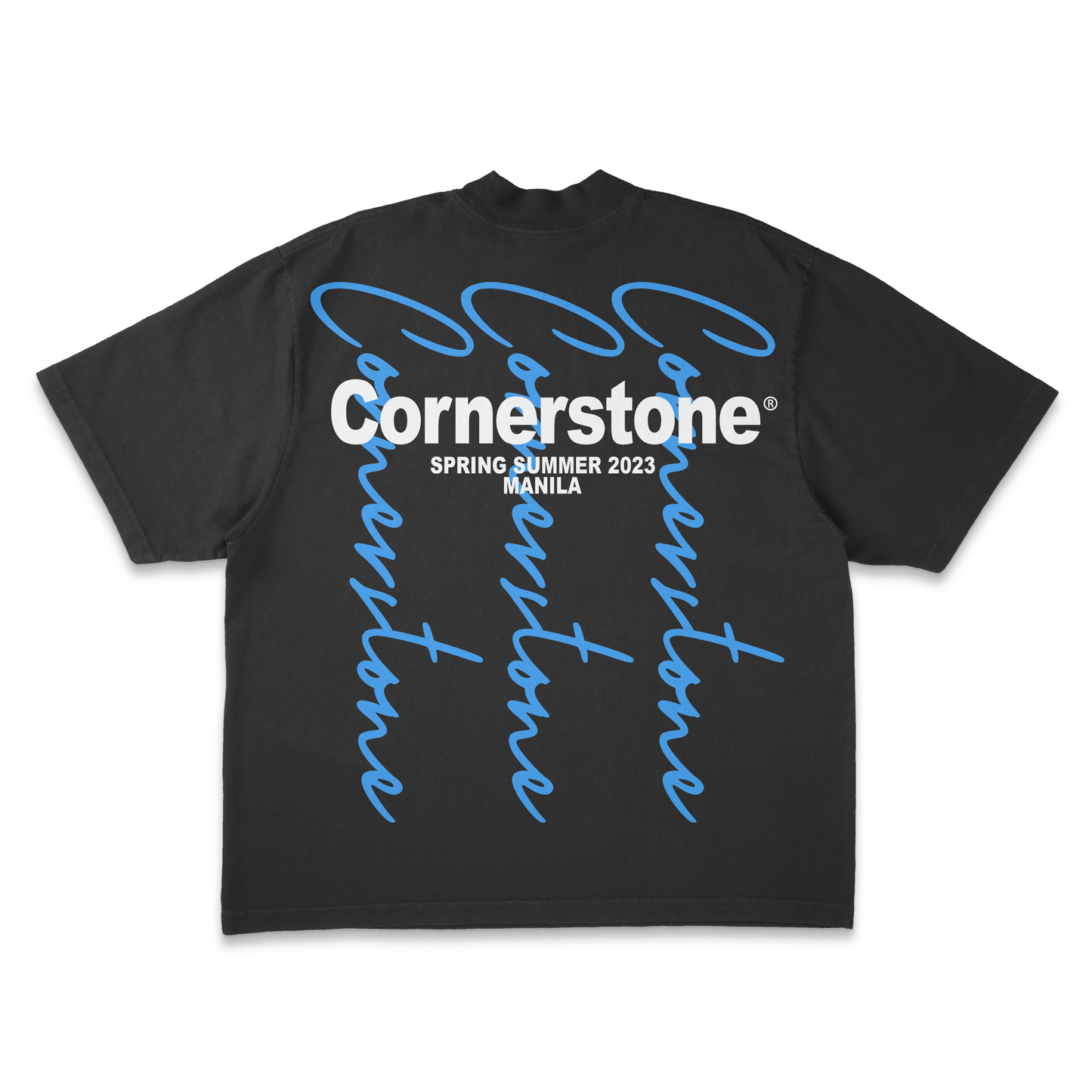 "CURSIVE" T-SHIRT IN BLACK