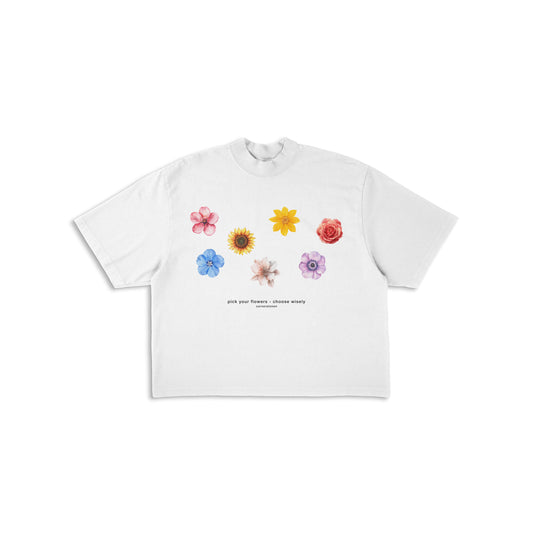 CORNERSTONE FLOWER BOXY TEE