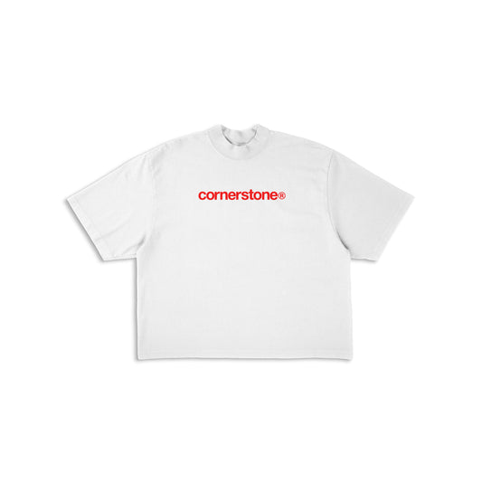 CORNERSTONE SILCONE LOGO TEE