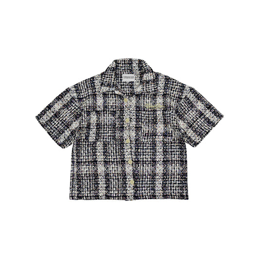 CORNERSTONE TWEED BUTTONED POLO "MOSAIC"