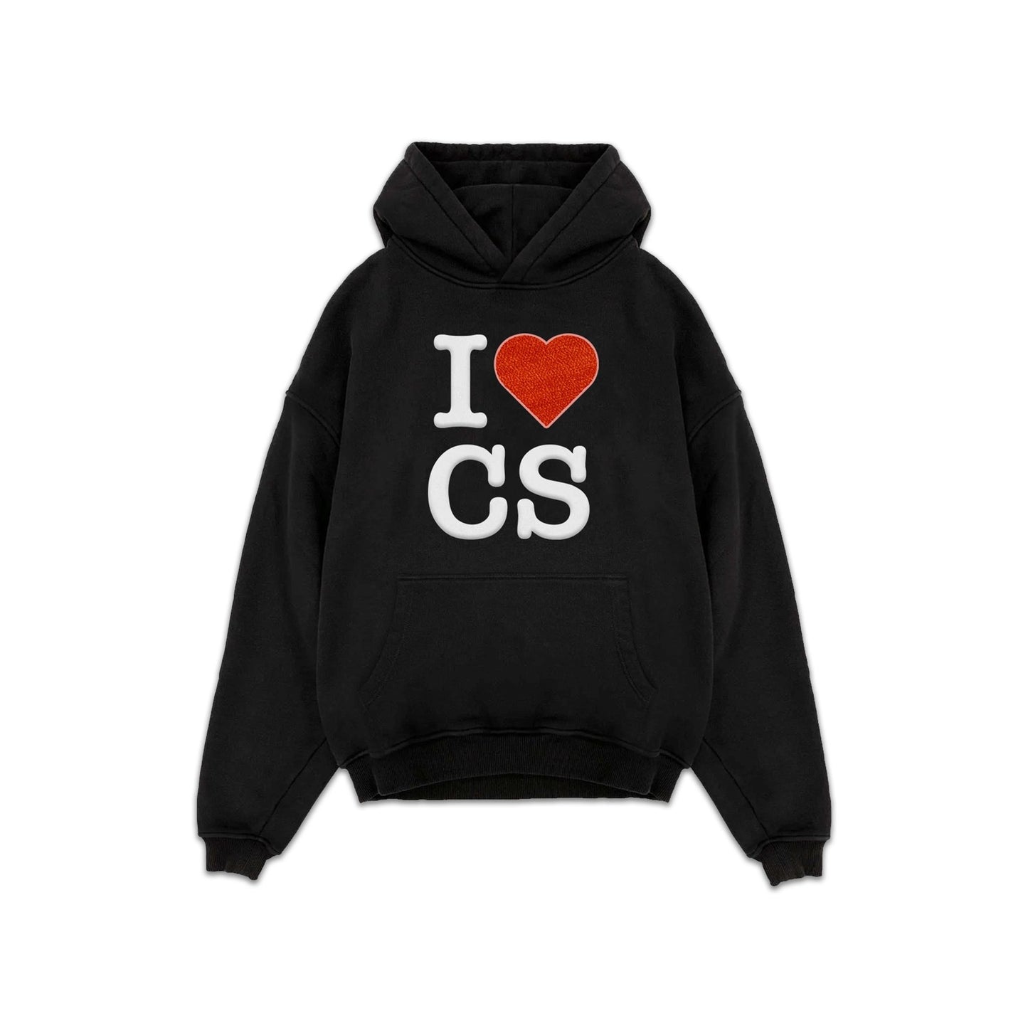 I LOVE CS HOODIE (PUFFED PRINT & CHENILLE EMBROIDERED)