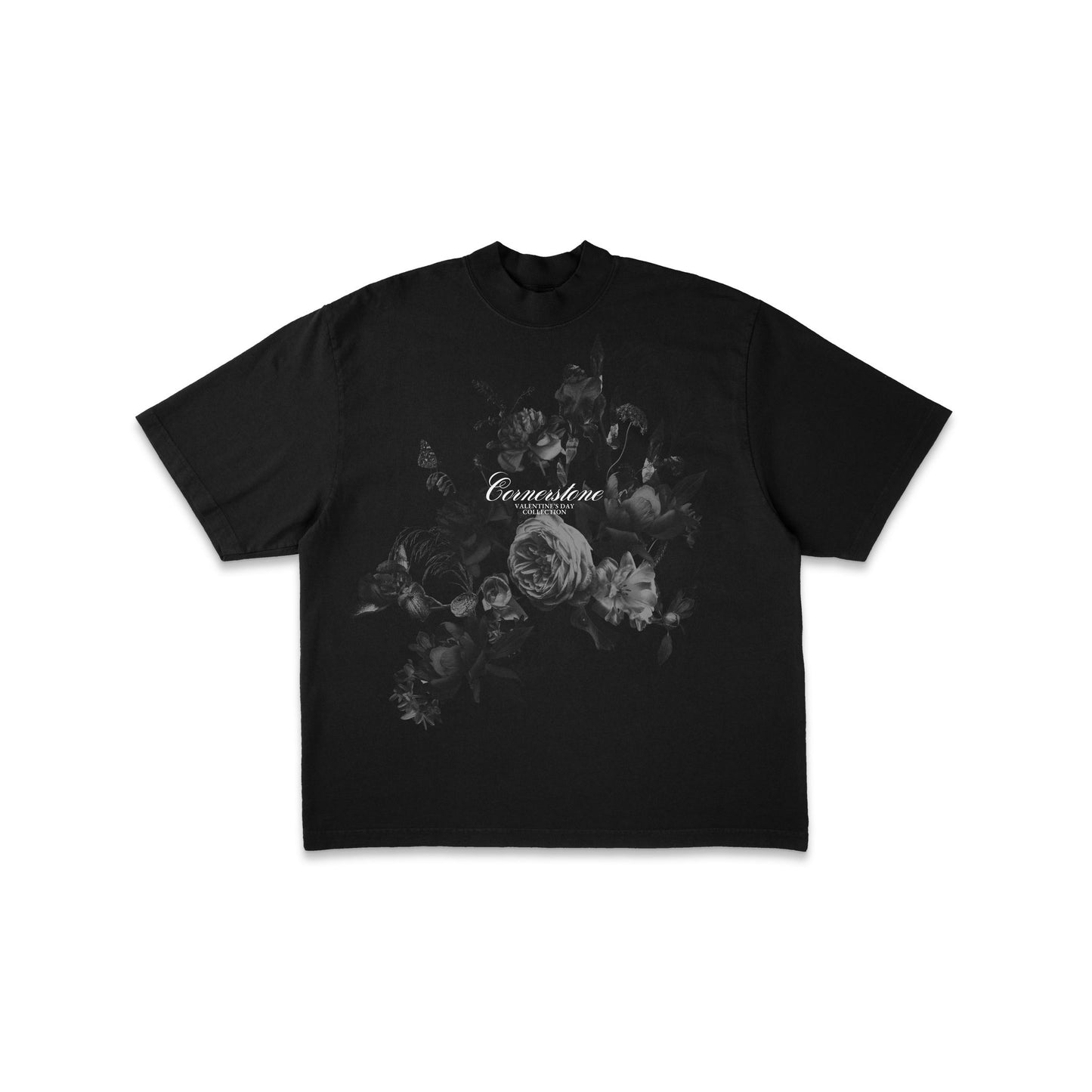 BLACK FLOWER T-SHIRT