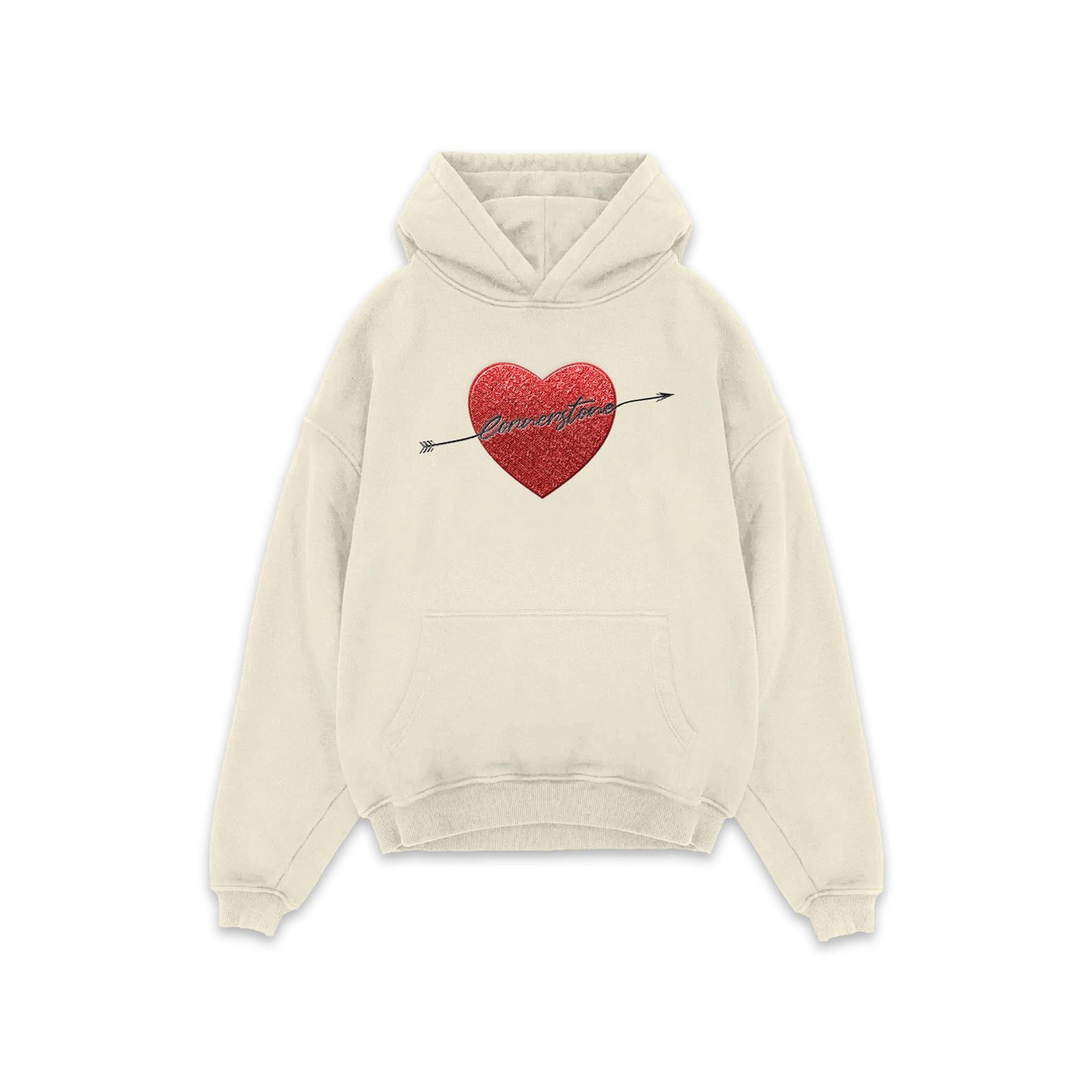 ARROW HEART RHINESTONE HOODIE