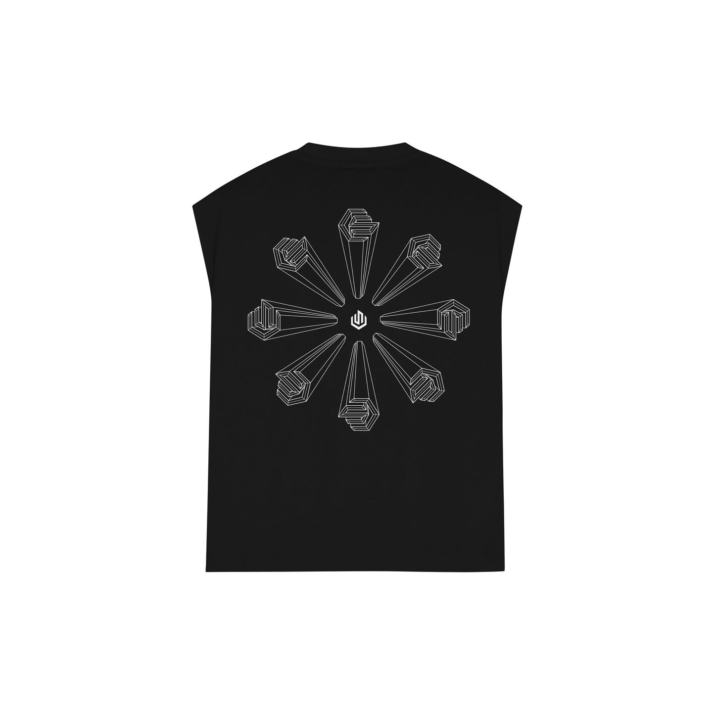 RAW HEM PILLAR MUSCLE TEE