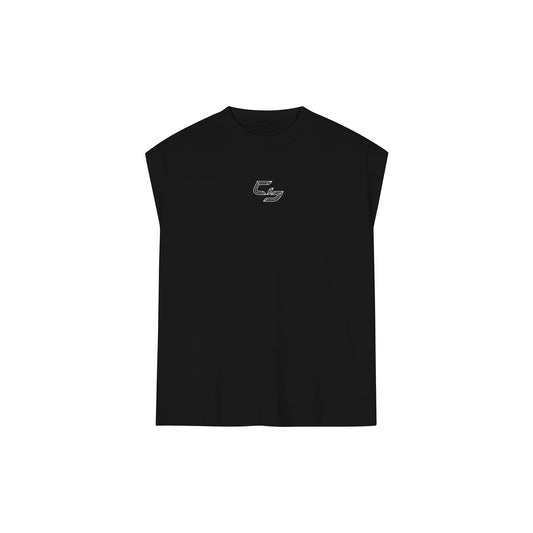 RAW HEM PILLAR MUSCLE TEE