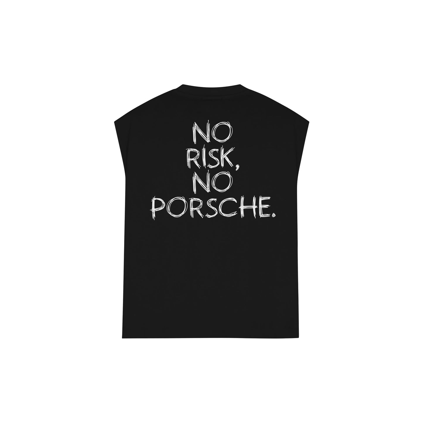 RAW HEM NO RISK NO PORSCHE MUSCLE TEE