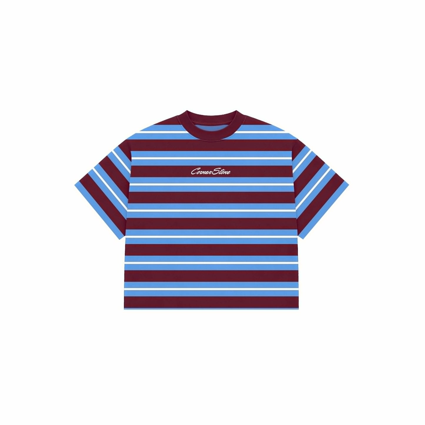 CORNERSTONE BOXY FIT STRIPE TEE "CAROLINA"