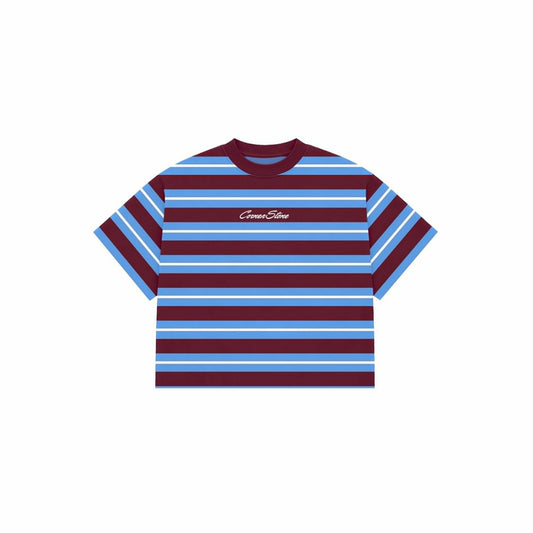 CORNERSTONE BOXY FIT STRIPE TEE "CAROLINA"