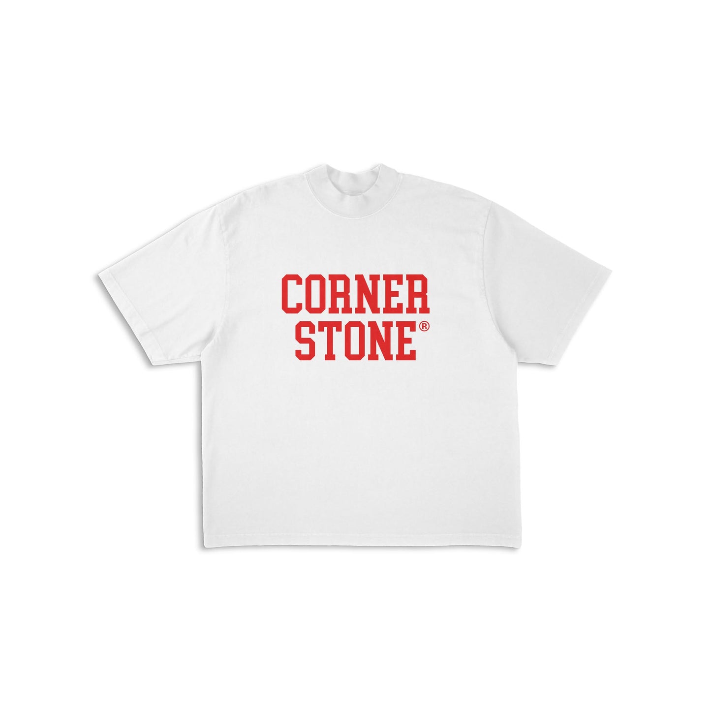 CORNERSTONE BOX FIT GAMUSA LOGO TEE "WHITE"
