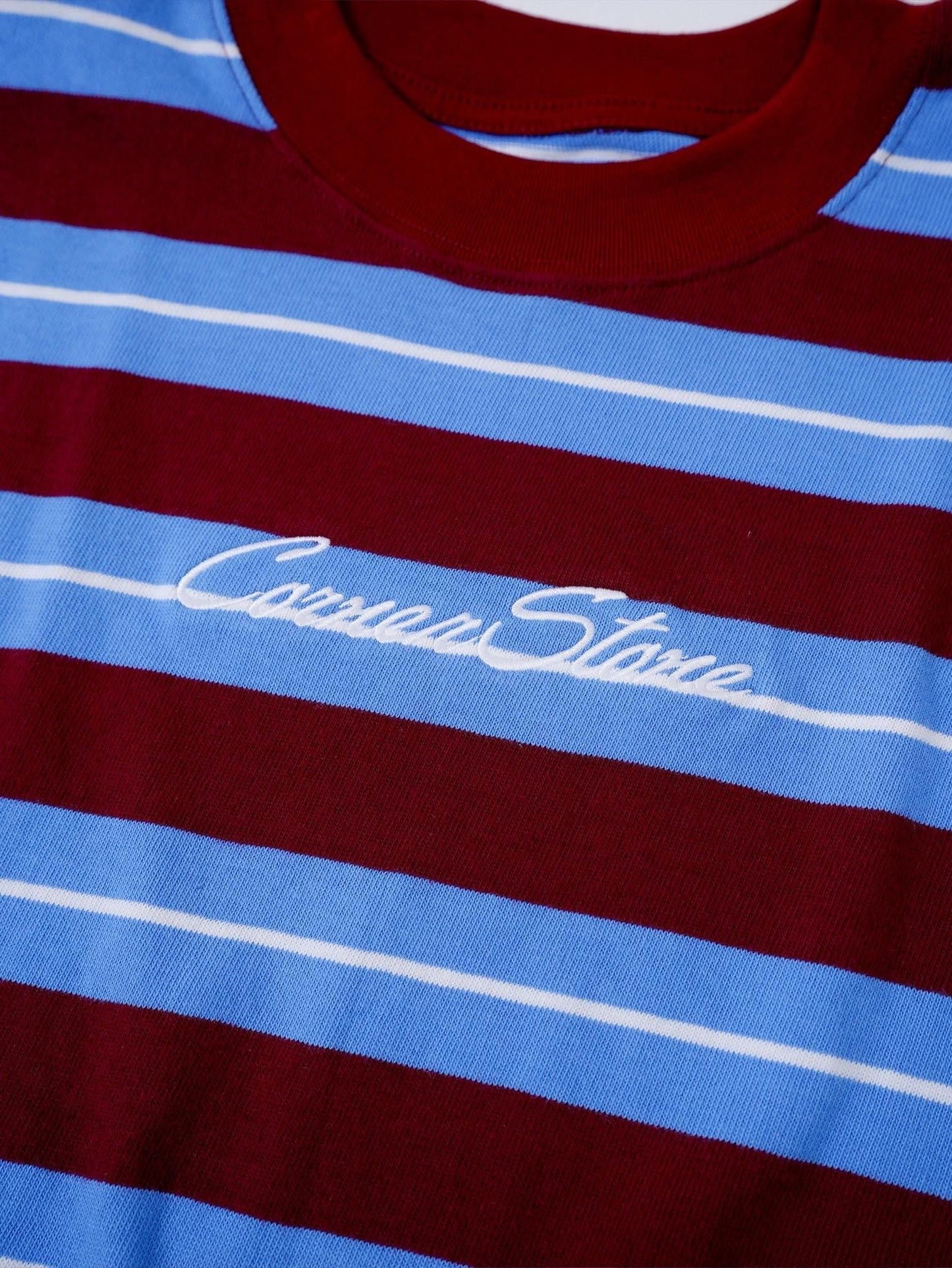 CORNERSTONE BOXY FIT STRIPE TEE "CAROLINA"