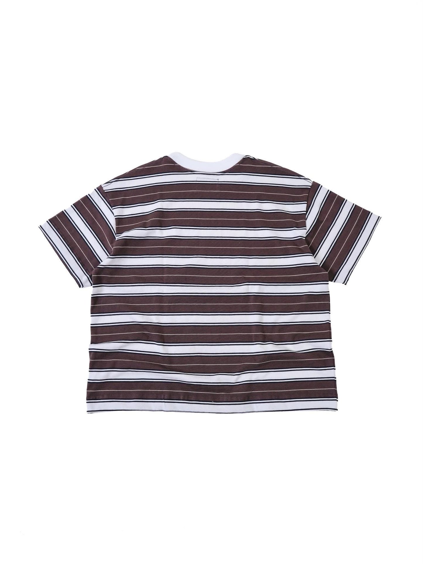 CORNERSTONE BOXY FIT STRIPE TEE "WALNUT CREAM"