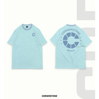 CORNERSTONE CLOTHING OVERSIZED SHIRT " SKY" (VARSITY)