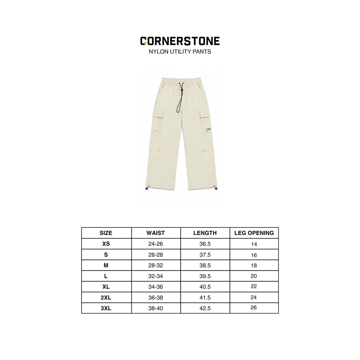 CORNERSTONE NYLON SHELL UTILITY PANTS "DUNE"