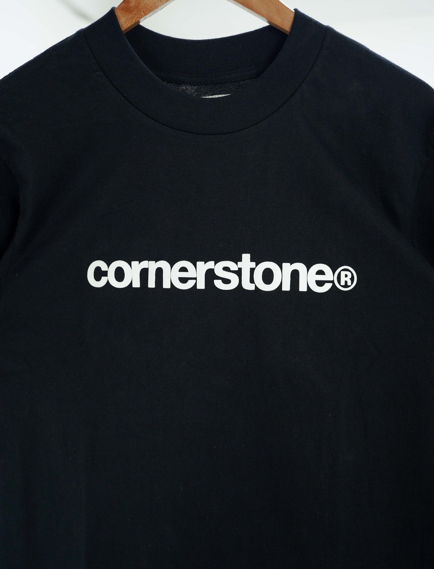 CORNERSTONE BOLD LOGO TEE IN BLACK