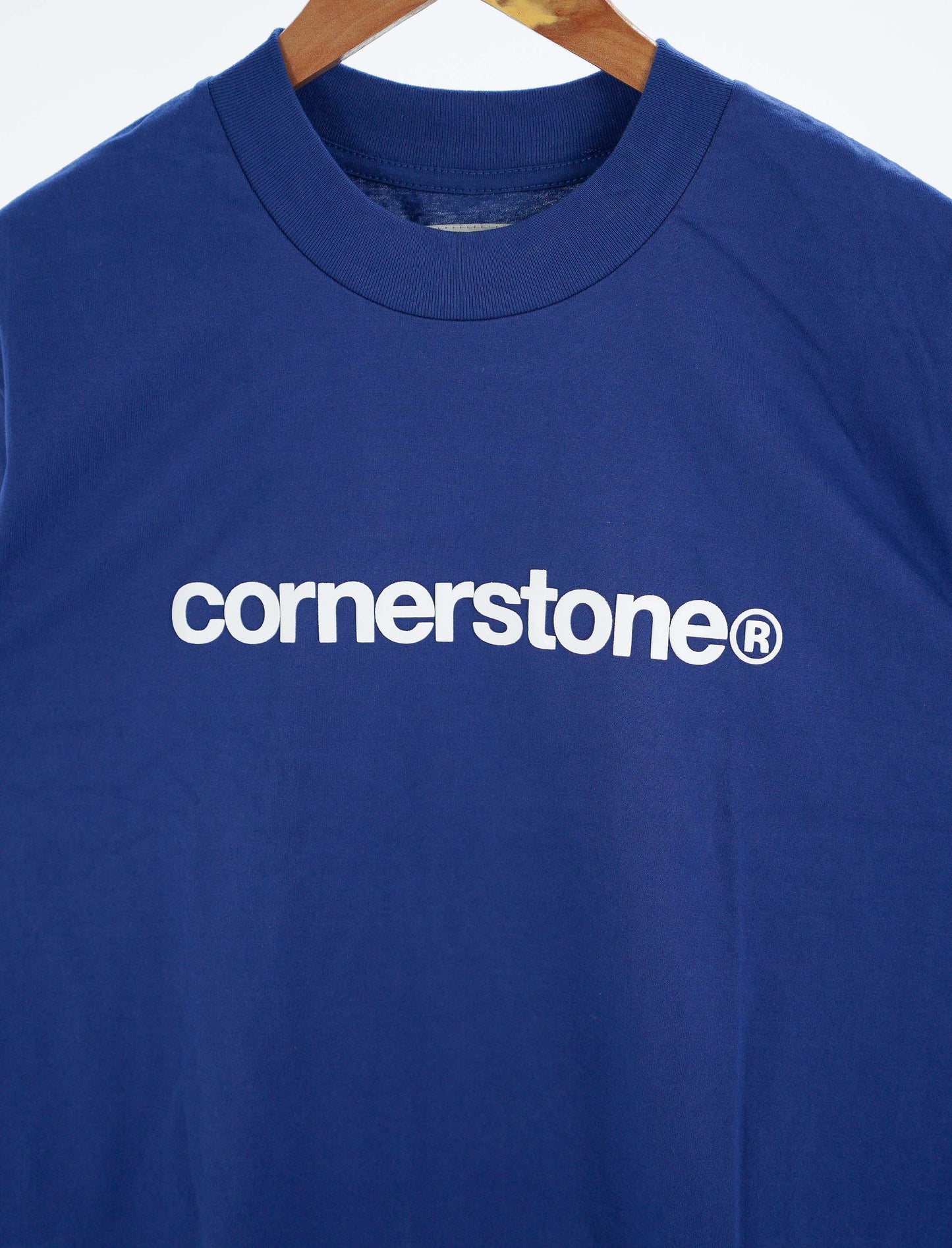 CORNERSTONE BOLD LOGO TEE IN COBALT BLUE